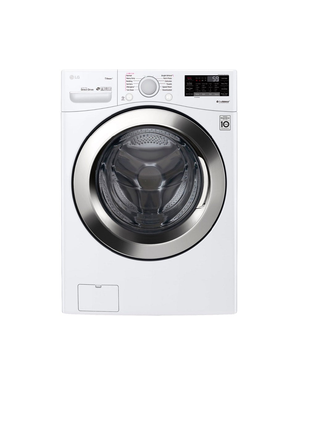 Lg 45 Cu Ft 12 Cycle Front Loading Smart Wi Fi Washer With Steam And 6motion Technology 7070